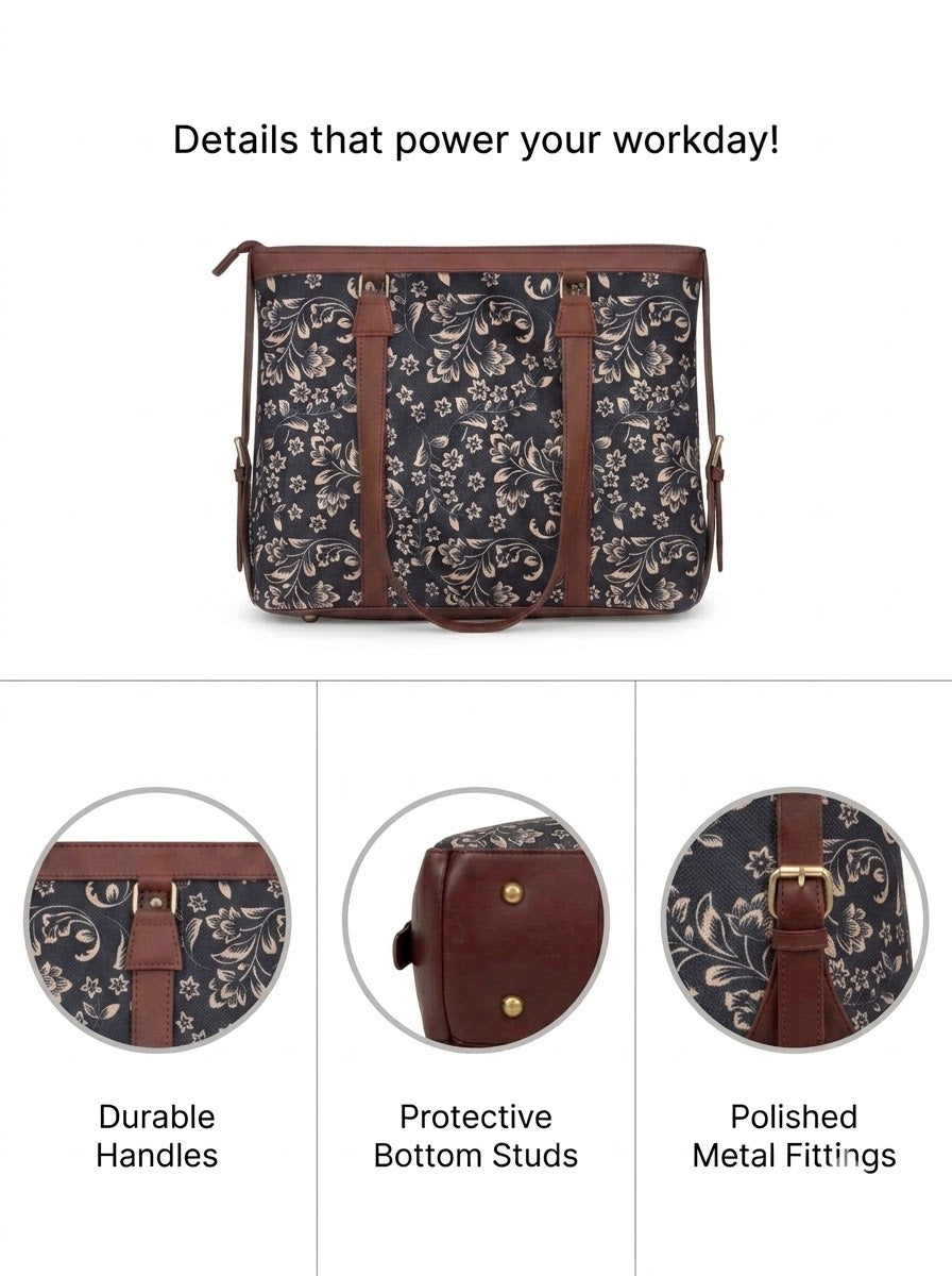 Floral Canvas office bag for women