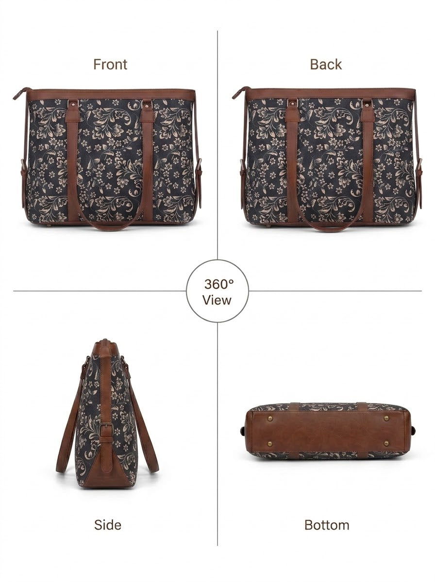 Floral Canvas office bag for women