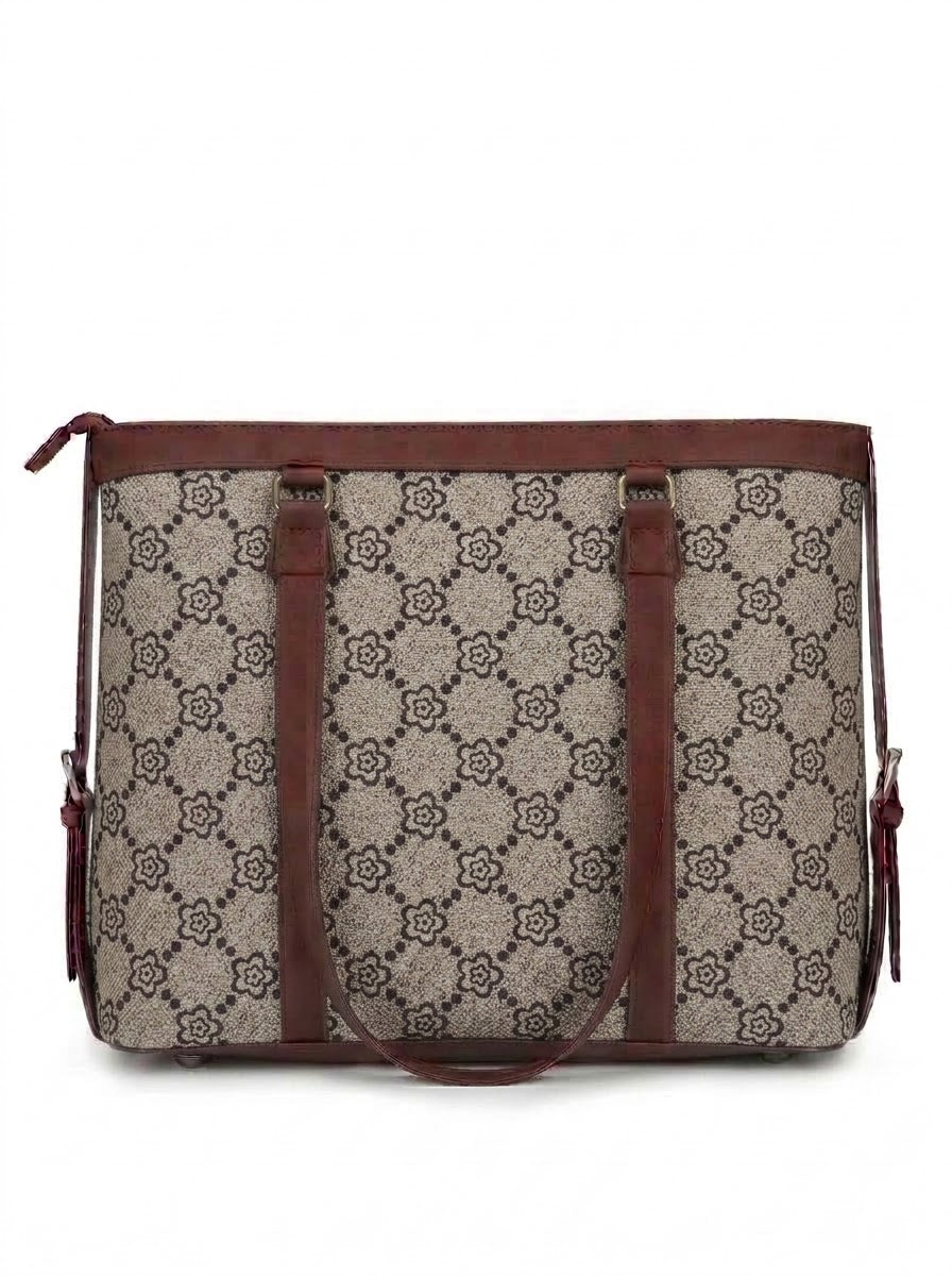 Beige Monogram office bag for women