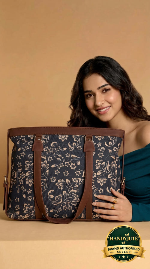Floral Canvas office bag for women