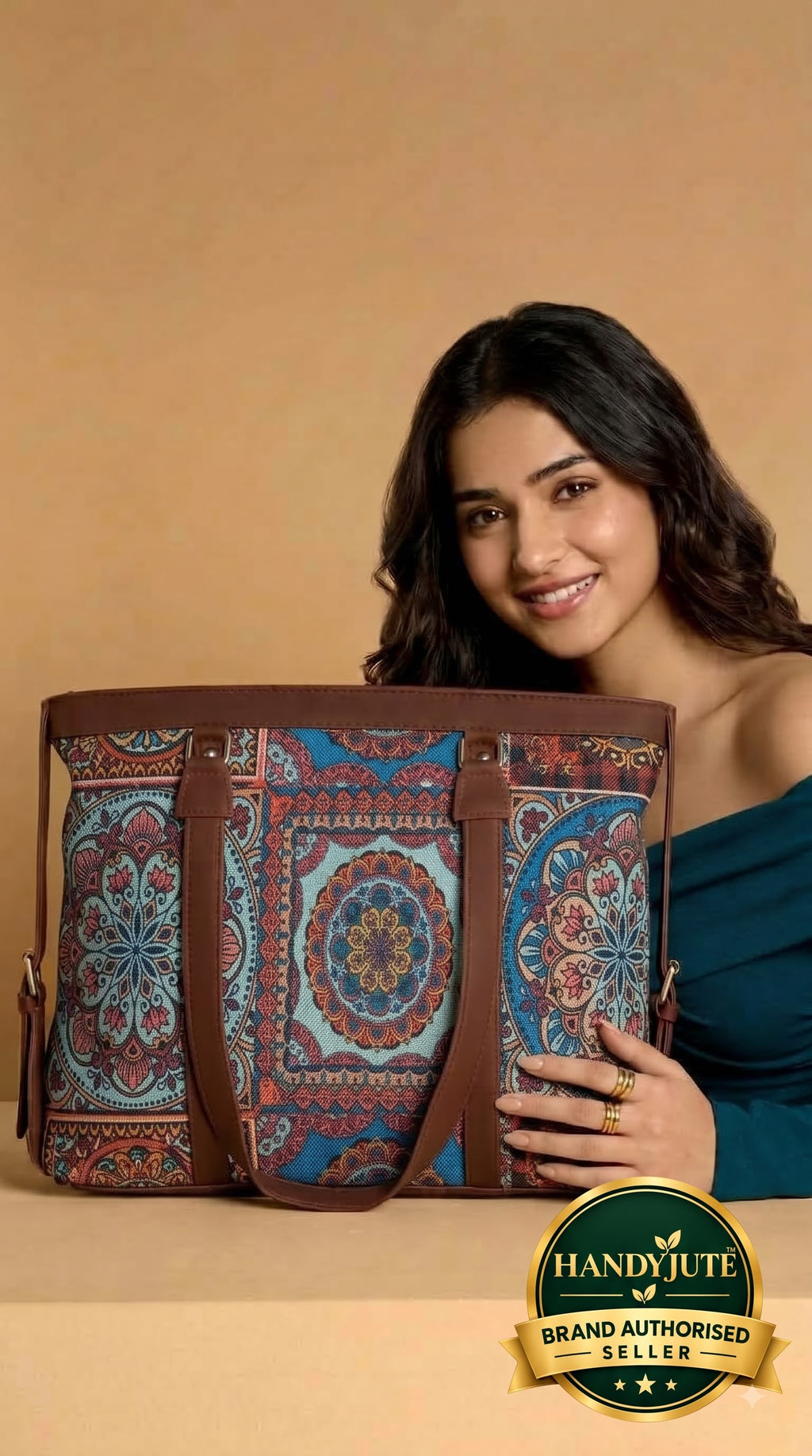 Multicolor Mandala office bag for women
