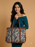 Multicolor Abstract Geometric office bag for women