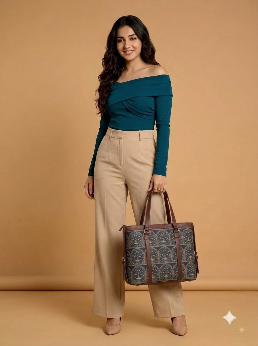 Multicolor Ethnic office bag for women
